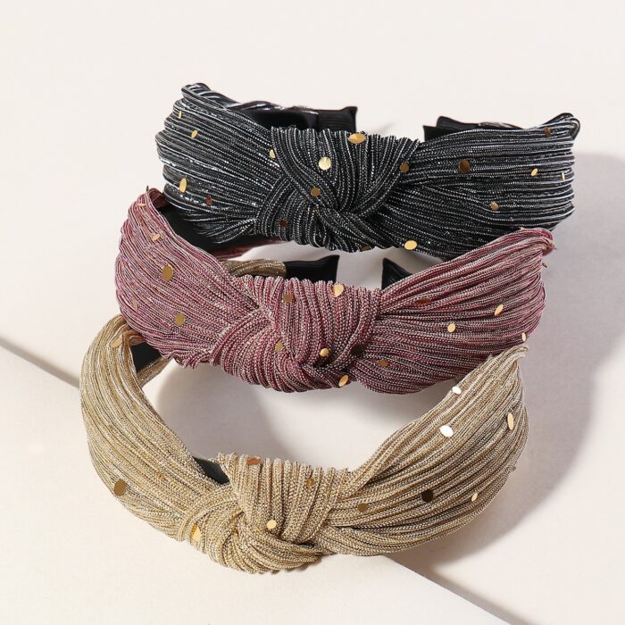 Rib Metallic Στέκα Τουρμπάνι με Παγιέτες - 3 Χρώματα