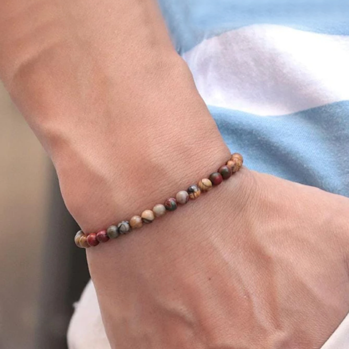 Boho Men Βραχιόλι Με Ημιπολύτιμους Λίθους