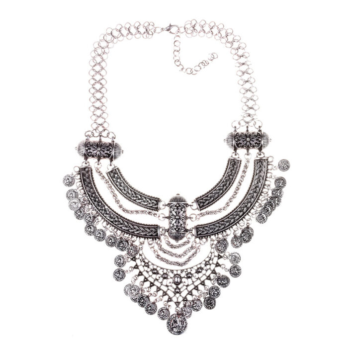 Μεγάλο Ethnic Περιδέραιο Με Νομίσματα - 2 Χρώματα