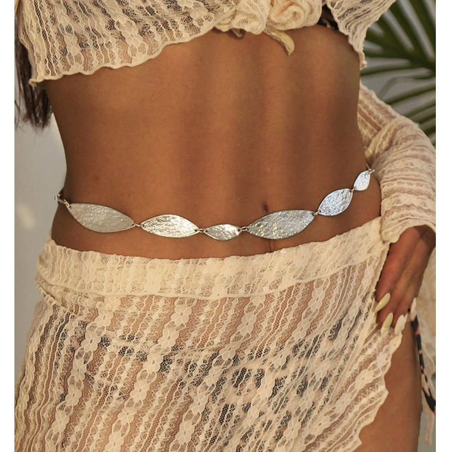 Boho Ζώνη με Σφυρήλατα Ακανόνιστα Στοιχεία - 2 Χρώματα